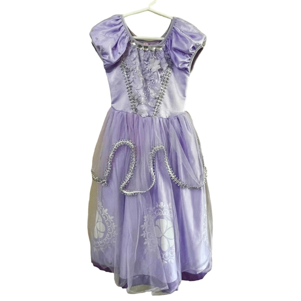 ReliBeauty Girls 5 Beaded Puff Sleeve Princess Sofia the First Costume Dress Up
